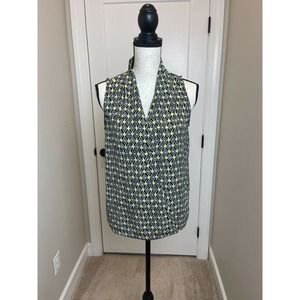 Violet & Claire Women’s Top Sleeveless Blouse Top Shirt Black Yellow Sz Med